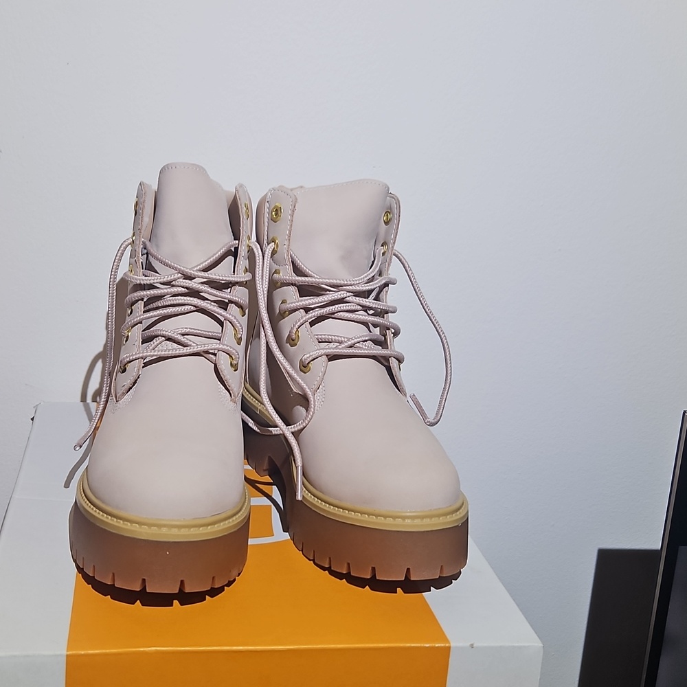 Timberland Women's Size 8 Stone Street 6 In Lace Waterproof Boot Rugby Tan - Picture 2 of 5